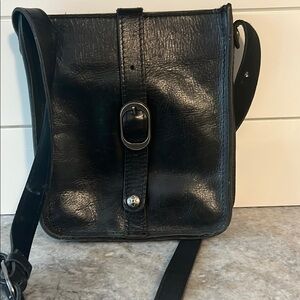 Black Leather Crossbody Bag